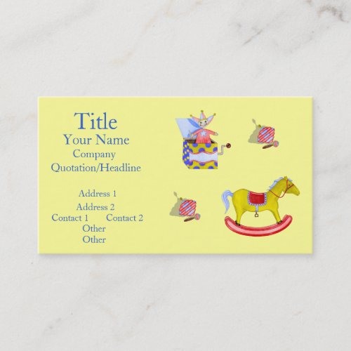 Traditional ToysPrimary Colours Business Card