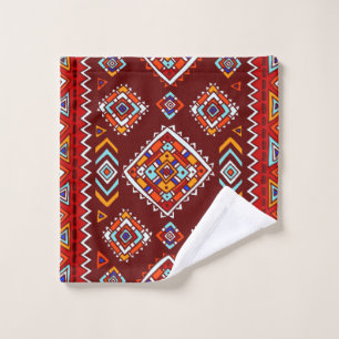 Traditional tribal pattern in ethnic style wash cloth