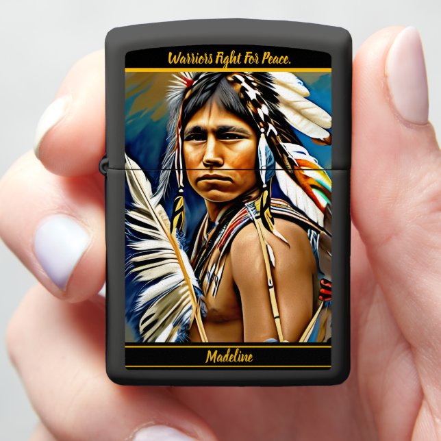 Traditional Tribal Spirit Zippo Lighter (In Hand)