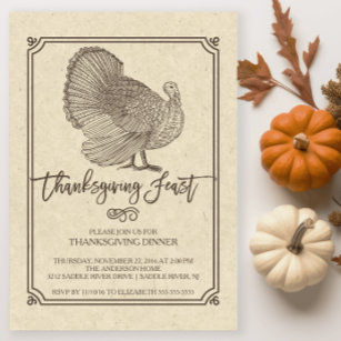 Lets Gather Thanksgiving Invitation  Thanksgiving Invitations –  OhHappyPrintables
