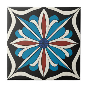 Traditional Turkish Iznik Floral Ceramic Tile