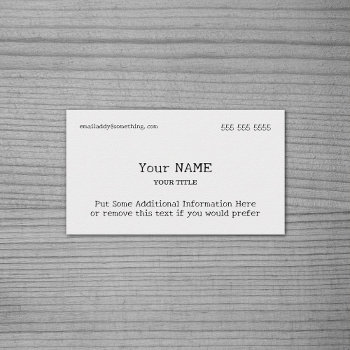 Traditional Type Business Card by JerryLambert at Zazzle