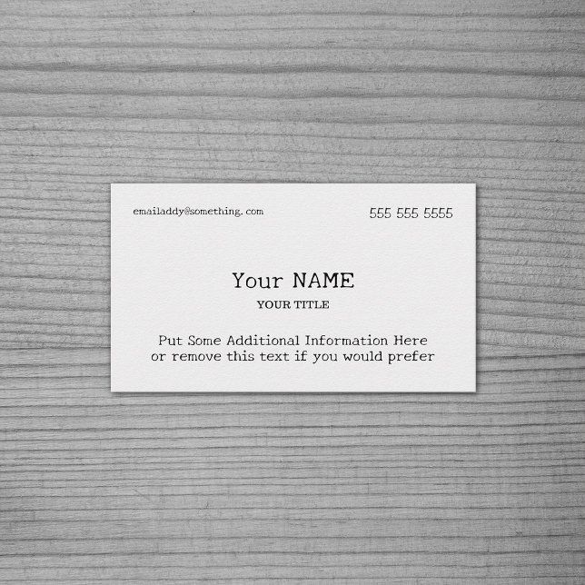 Traditional Type Business Card (Creator Uploaded)