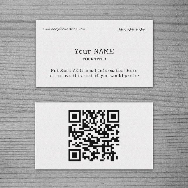 Traditional Type White QR Code Business Card (Creator Uploaded)