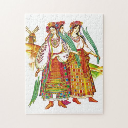 Traditional Ukrainian Dress from Kyivschyna Jigsaw Puzzle