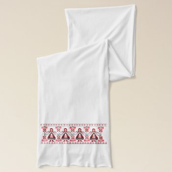Traditional Ukrainian Embroidery Pattern Scarf by Ink_Ribbon at Zazzle
