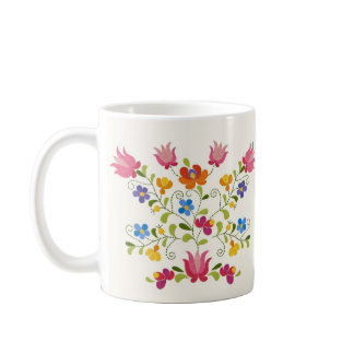 Traditional Ukrainian flowers folk pattern Coffee Mug