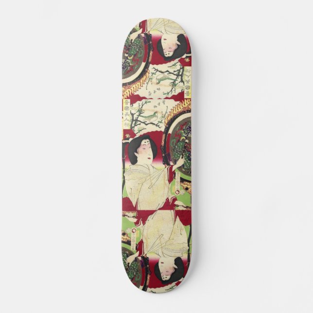 traditional umbrella kimono japanese geisha skateboard (Front)