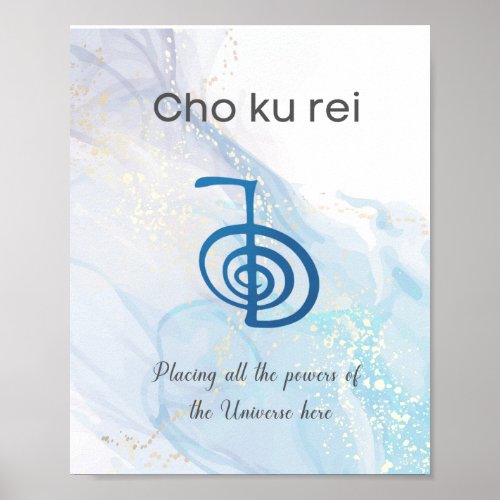 Traditional Usui Reiki Symbol Cho Ku Rei Poster