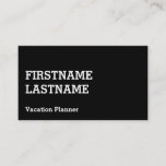 [ Thumbnail: Traditional Vacation Planner Business Card ]