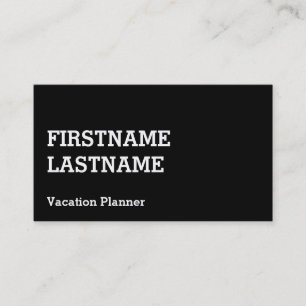 Traditional Vacation Planner Business Card