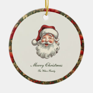 Traditional Vintage Christmas Ceramic Ornament