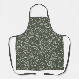 Traditional Vintage Christmas Gingerbread Man Apron