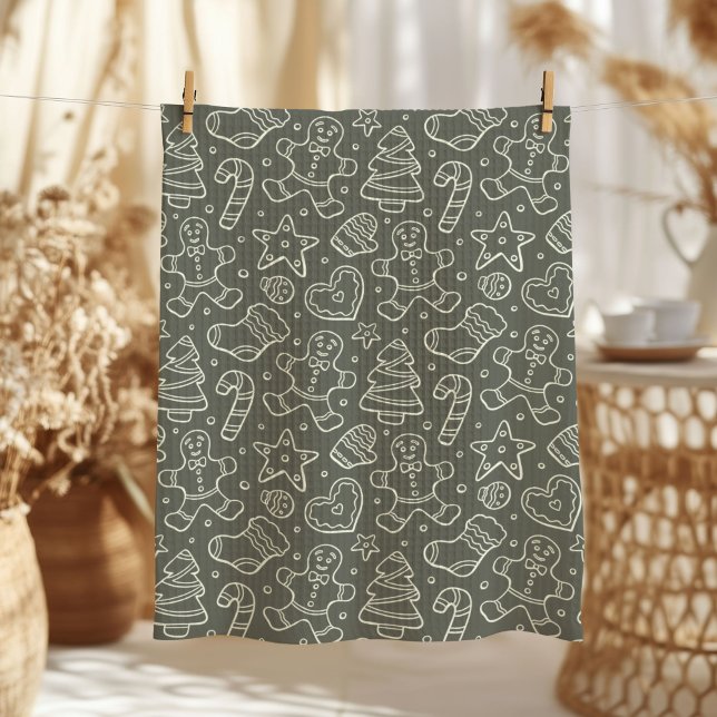 Traditional Vintage Christmas Gingerbread Man Kitchen Towel (Creator Uploaded)