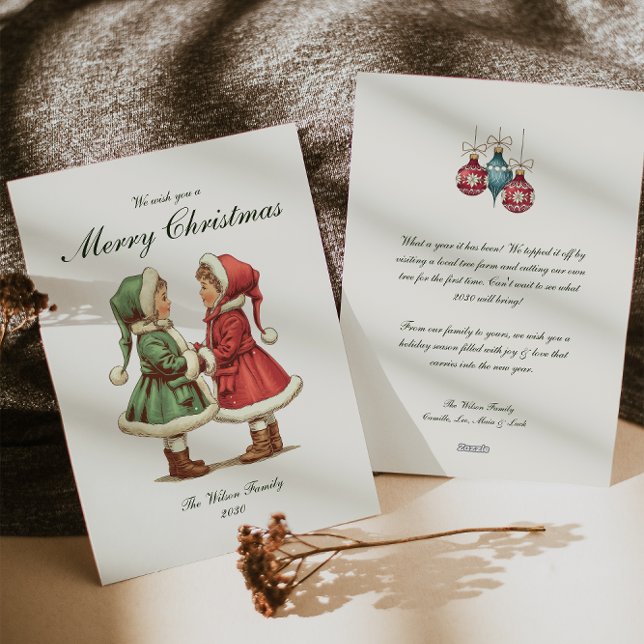 Traditional Vintage Christmas  Holiday Card (Creator Uploaded)