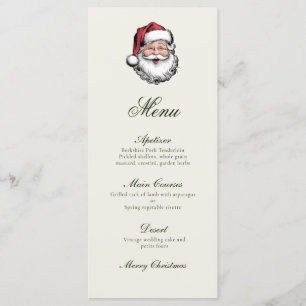 Traditional Vintage Christmas Menu