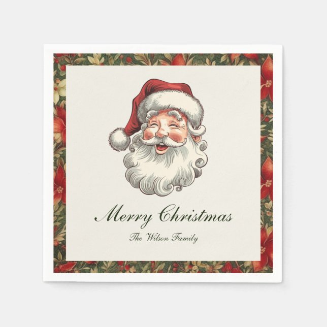 Traditional Vintage Christmas Napkins (Front)