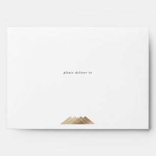 Traditional Vintage Gold Gray Gatsby Wedding Envelope