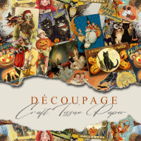 Traditional Vintage Halloween Decoupage