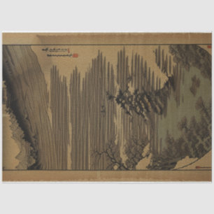 Traditional vintage Japanese nature Landscape No1 Tissue Paper