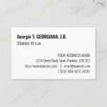 [ Thumbnail: Traditional, Vintage Lawyer Business Card ]