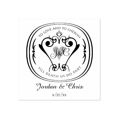 Traditional Vows Crest Wood Art Stamp