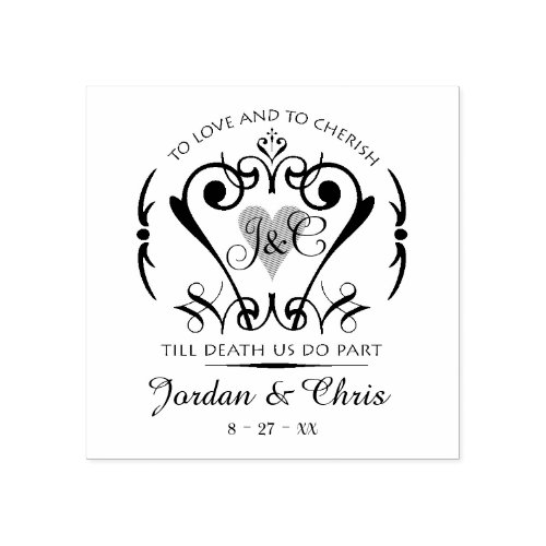 Traditional Vows Wood Art Stamp
