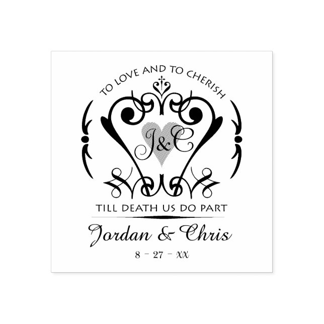 Traditional Vows Wood Art Stamp (Imprint)