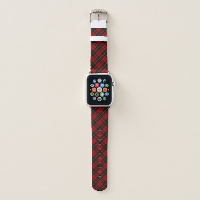 Traditional Wallace Clan Highland Plaid Apple Watch Band (Front)