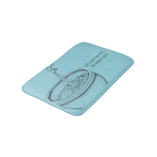 Traditional Water Basin with Running Faucet Bath Mat