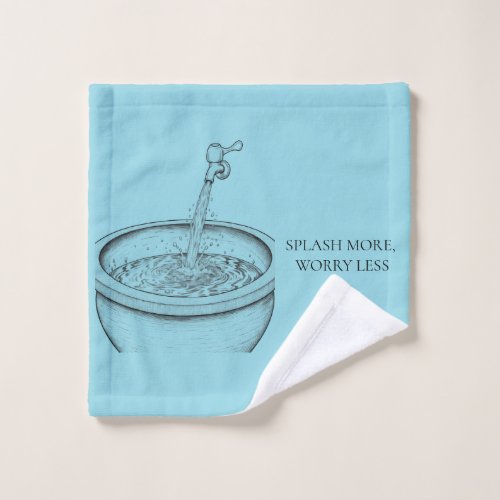 Traditional Water Basin with Running Faucet Wash Cloth