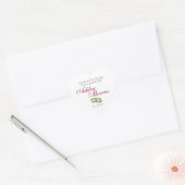 Traditional Wedding Rings Heart Sticker (Envelope)