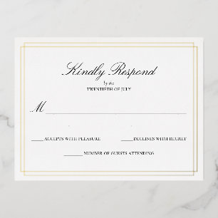 Traditional Wedding RSVP Card