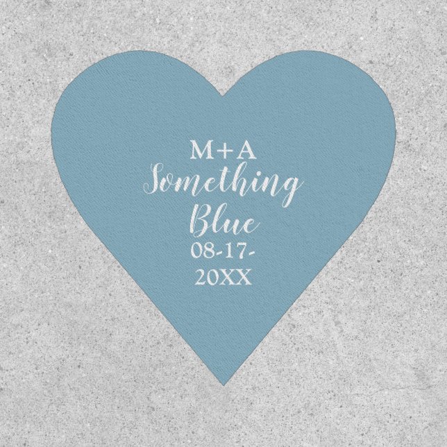 Traditional wedding something blue bride script patch (Front)