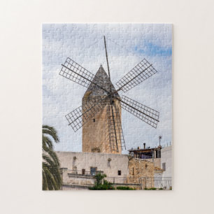 Traditional windmill in Palma de Mallorca - Spain Jigsaw Puzzle