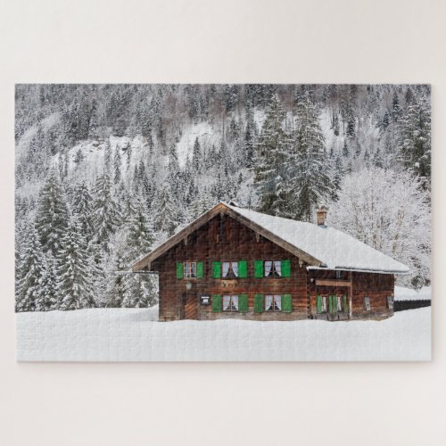 Traditional wooden house in Bavaria Germany Jigsaw Puzzle