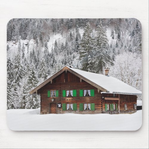 Traditional wooden house in Bavaria mousepad