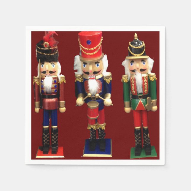 Traditional Wooden Nutcracker Figures  Napkins (Front)