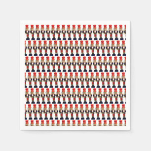 Traditional Wooden Nutcracker Figures Paper Napkins
