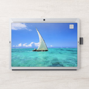 Traditional Wooden Sailboat Turquoise Water Tropic HP Laptop Skin