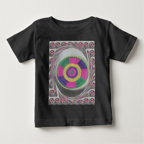 Traditional Woven Plate whirl Baby T_Shirt