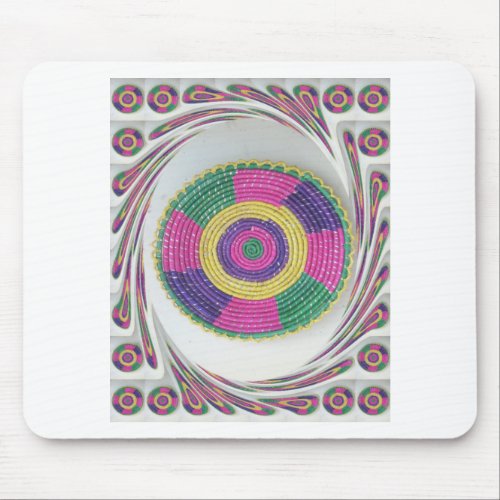 Traditional Woven Plate whirl Mouse Pad