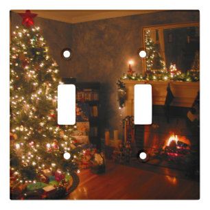 Traditional Xmas Light Switch Cover