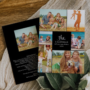 Traditional Year In Review Family Photo Collage Holiday Card