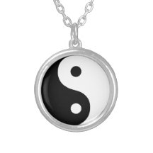 Traditional Yin Yang Silver Plated Necklace