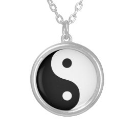 Traditional Yin Yang Silver Plated Necklace