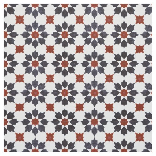Traditional Zillij Moroccan Pattern Fabric