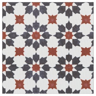 Traditional Zillij Moroccan Pattern Fabric