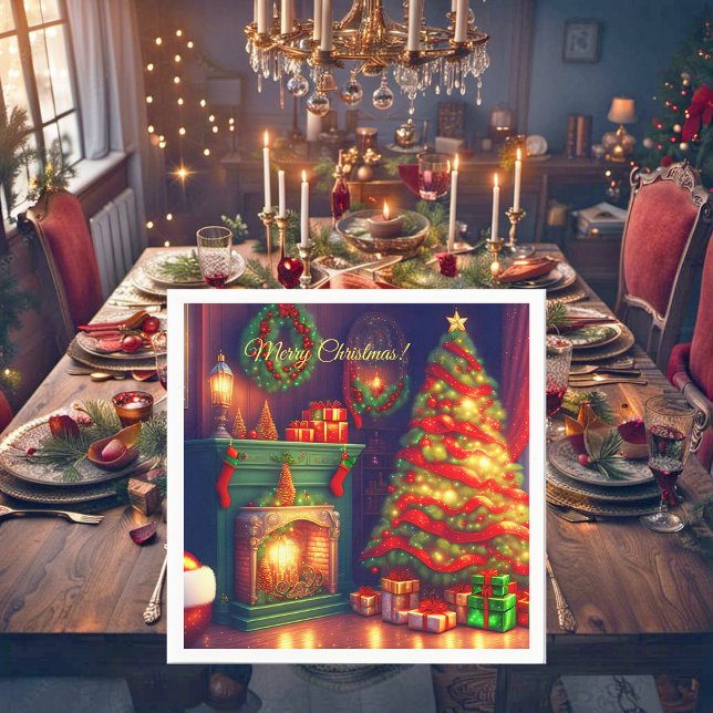 Traditionally Vintage style Christmas tree  Napkins (Creator Uploaded)