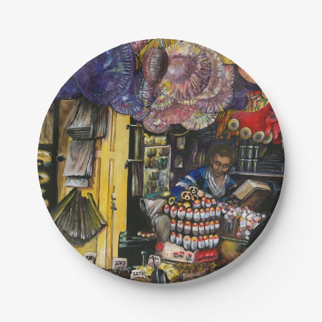 Traditions of Ancient Commerce, Jerusalem Paper Plates (Front)